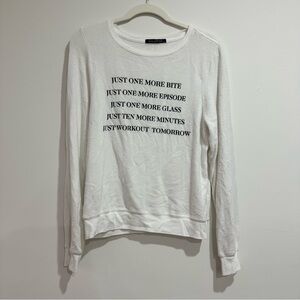 Wildfox White Graphic Long Sleeve Tee